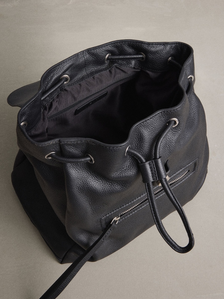 Black N.Premium Leather Rucksack - Image 5 of 5