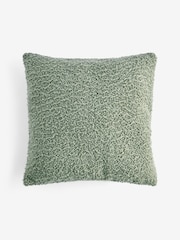Sage Green 50 x 50cm Wooly Texture Knit Cushion - Image 1 of 2