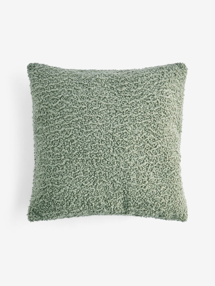 Sage Green 50 x 50cm Wooly Texture Knit Cushion - Image 1 of 2 Sage Green 50 x 50cm Wooly Texture Knit Cushion - Image 1 of 2