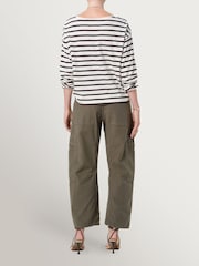 Citizens of Humanity Green Marcelle Low Slung Cargo Trousers In Sateen - Image 4 of 9