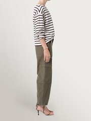 Citizens of Humanity Green Marcelle Low Slung Cargo Trousers In Sateen - Image 5 of 9