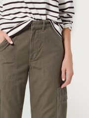 Citizens of Humanity Green Marcelle Low Slung Cargo Trousers In Sateen - Image 8 of 9