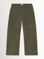 Citizens of Humanity Green Marcelle Low Slung Cargo Trousers In Sateen - Image 9 of 9