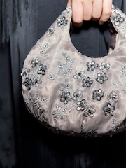 Grey Oversized Slouchy Clutch Bag - Image 2 of 8