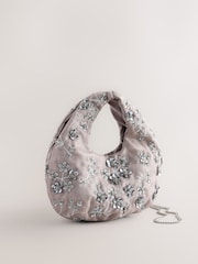 Grey Oversized Slouchy Clutch Bag - Image 5 of 8