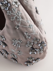 Grey Oversized Slouchy Clutch Bag - Image 7 of 8
