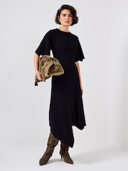 Noir - Robe mi-longue Mint Velvet en maille côtelée - Image 5 de 8