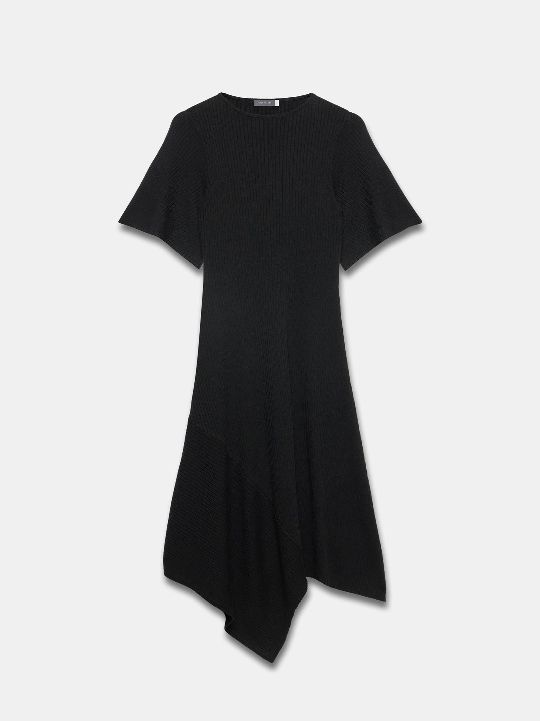 Buy Mint Velvet Black Ribbed Knit Midi Dress from Next USA