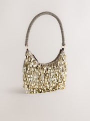 Gold Embellished Tassel Shoulder Bag - Image 1 of 5