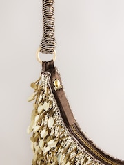 Gold Embellished Tassel Shoulder Bag - Image 3 of 5