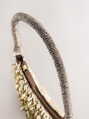 זהב - Embellished Tassel Shoulder Bag - תמונה 6 מתוך 7