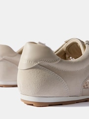 Mint Velvet Cream Myla Suede Mesh Trainers - Image 4 of 5