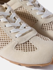 Mint Velvet Cream Myla Suede Mesh Trainers - Image 5 of 5