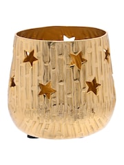 Widdop Set of 2 Celestial Moon and Star Metal Votives - Image 3 of 4