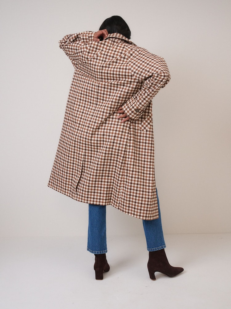 Nobodys Child Brown Gingham Car Coat - Image 2 of 5