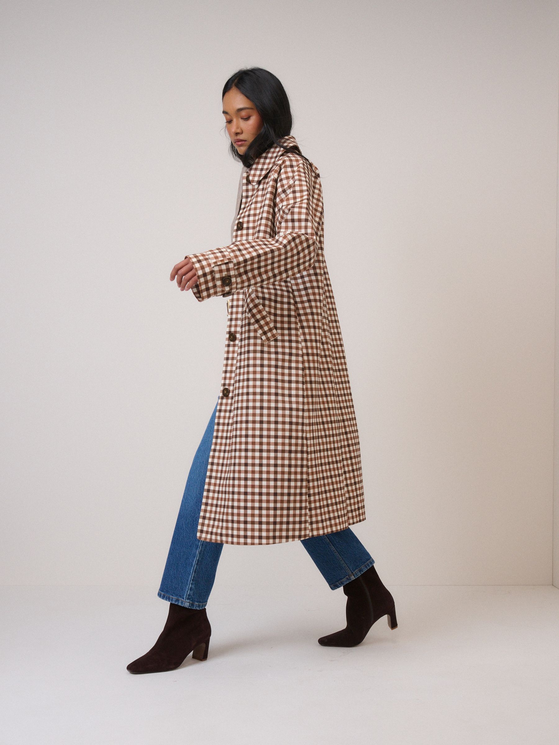 Buy Nobodys Child Brown Gingham Car Coat from Next USA