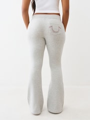 True Religion Grey Rainbow Horseshoe Stitch Bootcut Pants - Image 4 of 6