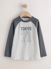 Raglan Graphic Long Sleeve Relaxed Fit T-Shirts 3 Pack (3-16yrs) - Image 2 of 7