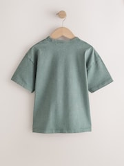 Teal Blue Burger Washed Graphic T-Shirt (3-16yrs) - Image 2 of 4