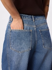 Whistles Blue Authentic Raw Hem Barrel Jeans - Image 4 of 5