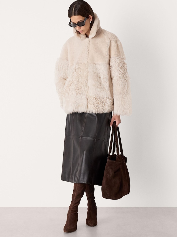 Whistles White Hema Shearling Coat - Image 1 of 4 Whistles White Hema Shearling Coat - Image 1 of 4