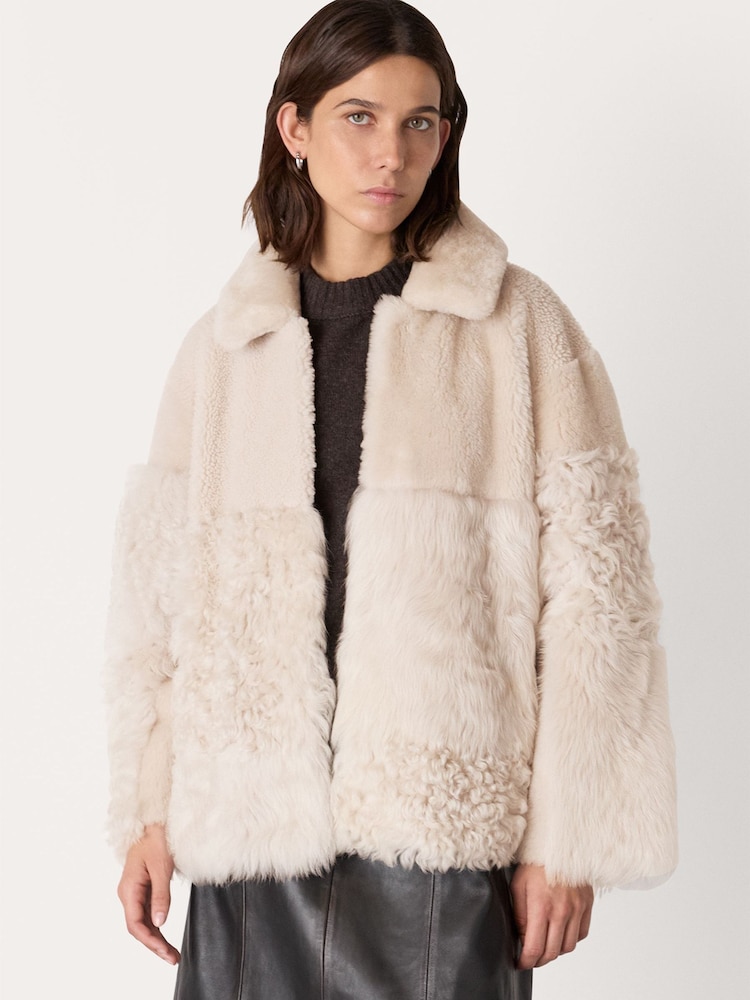 Whistles White Hema Shearling Coat - Image 2 of 4 Whistles White Hema Shearling Coat - Image 2 of 4