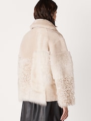Whistles White Hema Shearling Coat - Image 3 of 4