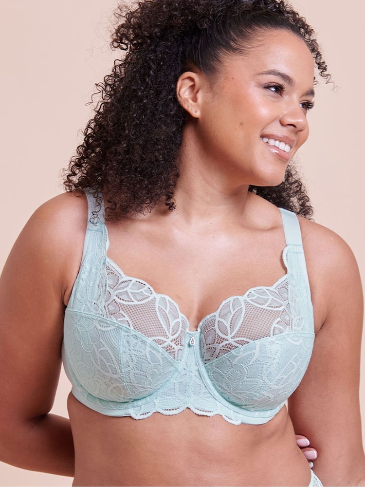 Curvy Kate Blue Lovelace Full Cup Side Support Bra - Image 1 of 7