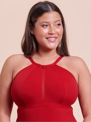 Curvy Kate Red Zip Tide Non-Wired Multiway Swimsuit - Image 3 of 6