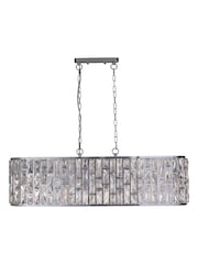 Searchlight Chrome 8 Light Clear Glass Pendant - Image 5 of 5