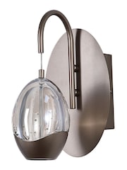 Searchlight Latte and Champagne 1 Textured Glass Wall Light - Image 4 of 5