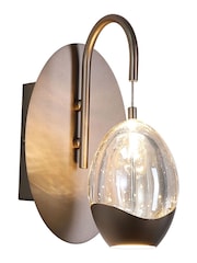 Searchlight Latte and Champagne 1 Textured Glass Wall Light - Image 5 of 5