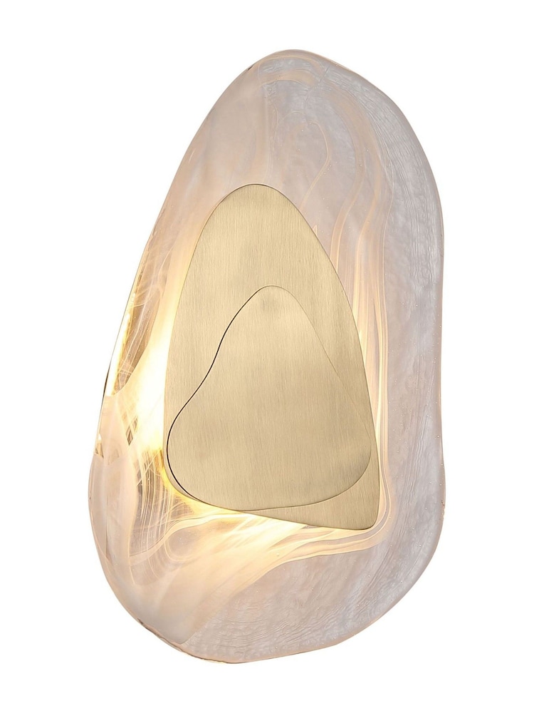 Searchlight Brass and Clear Sculptural Wall Light - Image 5 of 5