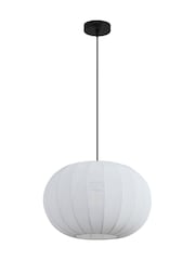 Searchlight Black 1 Light Fabric Shade Pendant - Image 4 of 5
