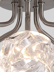 Searchlight 5 Light Textured Glass Flush - Image 3 of 5