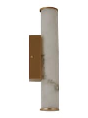 Searchlight Gold White Marble Resin Wall Light - Image 5 of 5