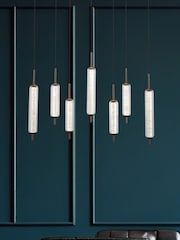 Searchlight Latte and Clear 7 Light Glass Bar Pendant - Image 1 of 4