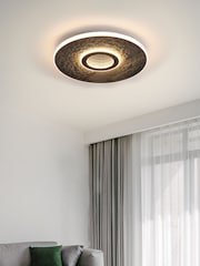 Searchlight Black Lumadisc Flush - Image 1 of 4