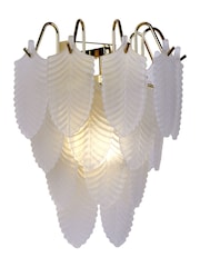 Searchlight Brass 1 Frosted Glass Wall Light - Image 5 of 5