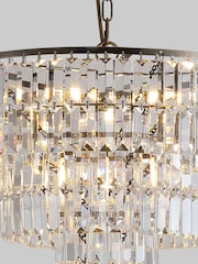Searchlight Antique Brass 5 Light Clear Crystal Pendant - Image 3 of 5