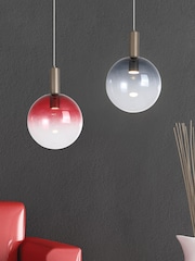 Searchlight Latte and Ombre Smoked 1 Glass Ceiling Light Pendant - Image 2 of 5