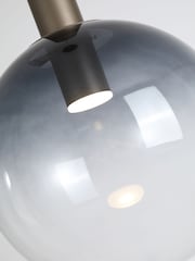 Searchlight Latte and Ombre Smoked 1 Glass Ceiling Light Pendant - Image 3 of 5