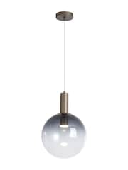 Searchlight Latte and Ombre Smoked 1 Glass Ceiling Light Pendant - Image 4 of 5
