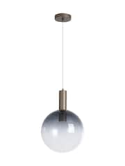 Searchlight Latte and Ombre Smoked 1 Glass Ceiling Light Pendant - Image 5 of 5