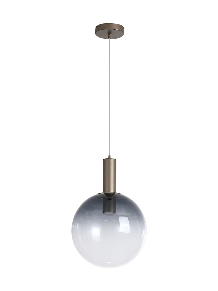Searchlight Latte and Ombre Smoked 1 Glass Ceiling Light Pendant - Image 5 of 5