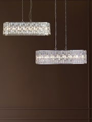 Searchlight Antique Brass 8 Light Clear Crystal Pendant - Image 2 of 5