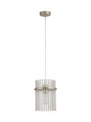 Searchlight Champagne and Gold 1 Light Glass Rod Pendant - Image 5 of 5
