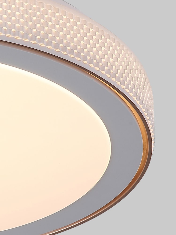 Searchlight White and Gold Acrylic Flush - Image 2 of 4 Searchlight White and Gold Acrylic Flush - Image 2 of 4