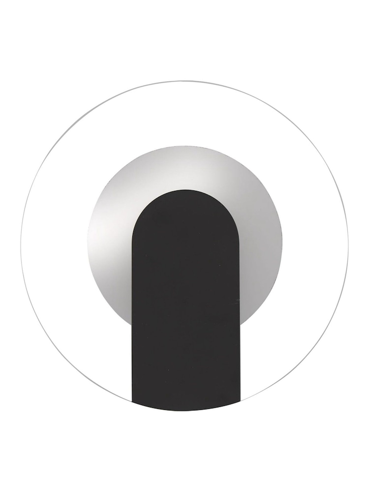 Searchlight Black Glass Circular Wall Light - Image 5 of 5