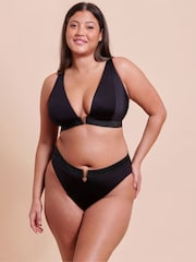 Curvy Kate Black Siren Seas High Leg Bikini Briefs - Image 3 of 6